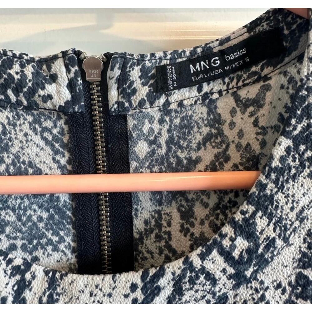 Mng Mango Basics Snake Print Shift Dress -Medium - image 4